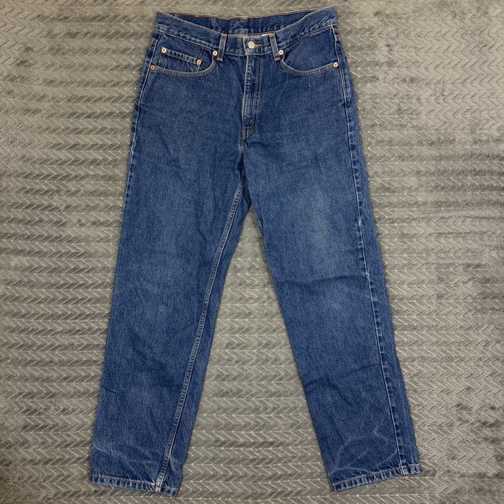 Vtg Levis 550 Relaxed Fit Taper Jeans Men Tag 34x32/Fits 32x31 Dark Wash Fade